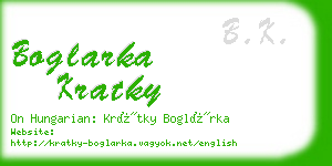 boglarka kratky business card